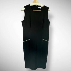 Calvin Klein Black Sheath Midi Dress